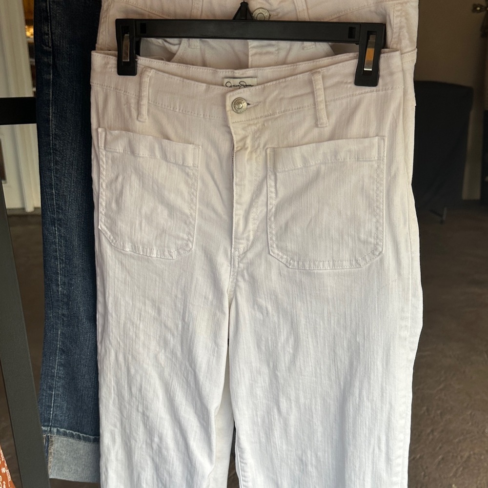 White Straight wide -Leg Jeans Jessica Simpson